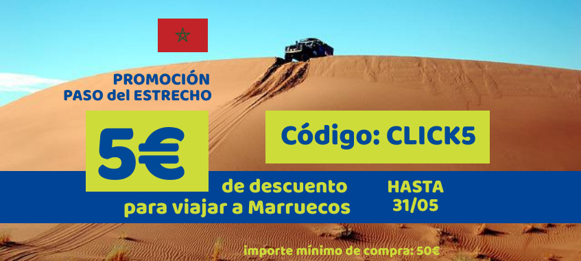 Imagen de Paso del Estrecho. 5€ de descuento para Marruecos con el código: CLICK5
